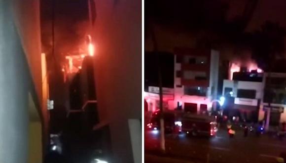 Incendio en edificio de Chorrillos asustó a vecinos esta madrugada | VÍDEO