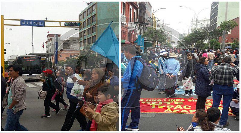 Marcha de maestros del Sutep impidió paso del Metropolitano (VIDEO)