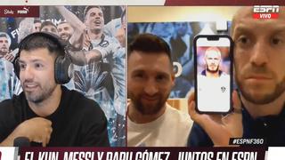 Durante la transmisión en vivo: Lionel Messi y el ‘Kun’ Agüero bromean a ‘Papu’ Gómez por su nuevo corte de cabello