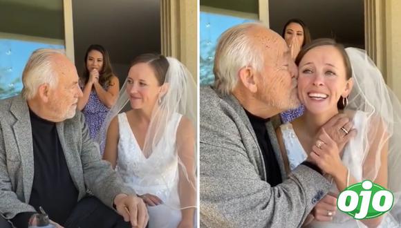 Hombre con Alzheimer reconoció a su hija en el día de su boda: "Estás radiante" | Imagen compuesta 'Ojo'