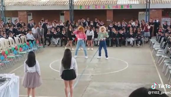 Estudiantes imitan el baile de "¿Y dónde están las rubias?". (Foto: composición EC)