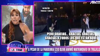 Magaly Medina da con palo a Ezio Oliva por cantar en boda, pese a orden de aislamiento social