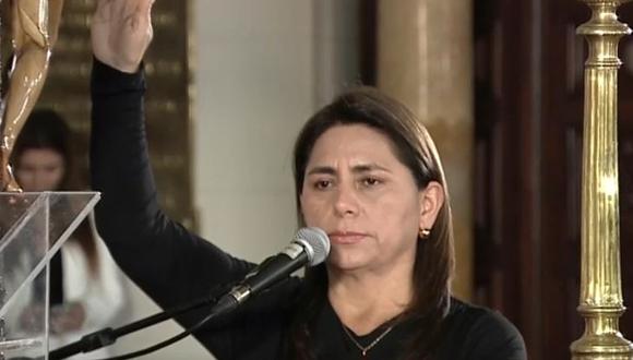 Rosa Gutiérrez Palomino jura es la nueva ministra de Salud del gobierno de Dina Boluarte. (Captura: TV Perú)