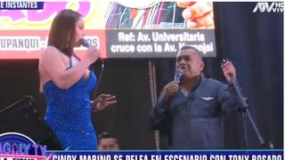 Tony Rosado y Cindy Marino se pelean en el escenario porque él le dijo “distinguida dama”│VIDEO