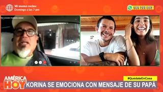 Korina Rivadeneira se emociona al recibir videollamada de su papá desde Venezuela│VIDEO