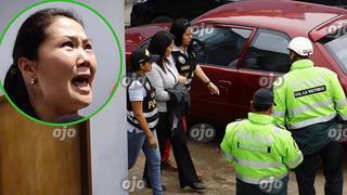 Video muestra a Keiko Fujimori enmarrocada y vigilada por policías (VIDEO Y FOTOS)