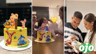 Paolo Guerrero y Ana Paula celebraron el primer mes de su bebé con fiesta de Winnie Pooh: “Pónganle un babero”