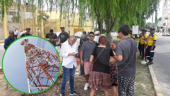 Vecinos de Lince se oponen a instalación de mega antena (FOTOS)
