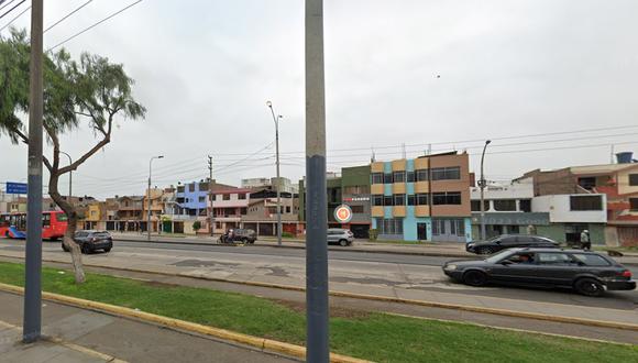 Av. Tomás Valle, cerca del Aeropuerto Internacional Jorge Chávez, se encuentra en mal estado. Foto: Captura Google Street View.