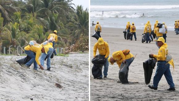 Presos limpian playa para que quede impecable antes de Semana Santa