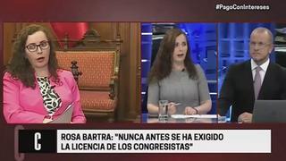Rosa Bartra pidió licencia a Comisión Permanente para postular al Congreso | VIDEO