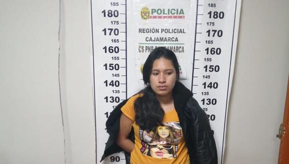 La mujer estaba en su cuarto, echada en su cama, cuando agentes del Frente Policial Cajamarca la intervinieron. (Foto: PNP)