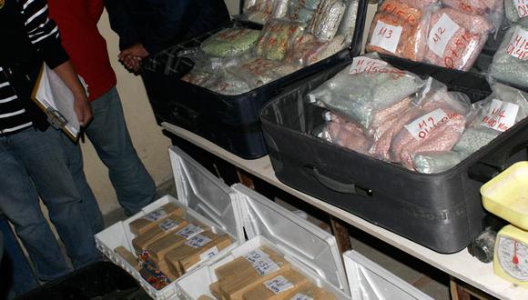 Decomisan casi diez kilos de cocaína en el Jorge Chávez  