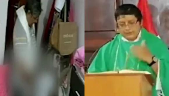 Pareja de recién casados en Trujillo denunciaron a sacerdote Fabio Ramos Esquivel por actos obscenos. (Captura: Buenos Días Perú)