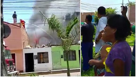 Huaura: explosión de balón de gas consume por completo una casa y causa pánico (VIDEO)