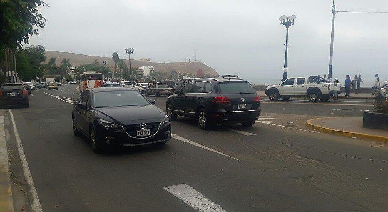 Chorrillos: tránsito vehicular sin problemas pese a cierre de la Costa Verde (VIDEO)