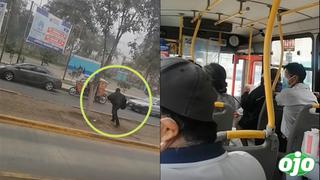 Chofer de bus abandona a sus pasajeros para irse corriendo a votar: “esto solo pasa en Perú” | VIDEO 