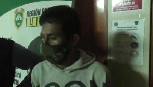 Juan Cabeza, 'Rayo', quien robaba celulares, fue detenido en el Rímac.