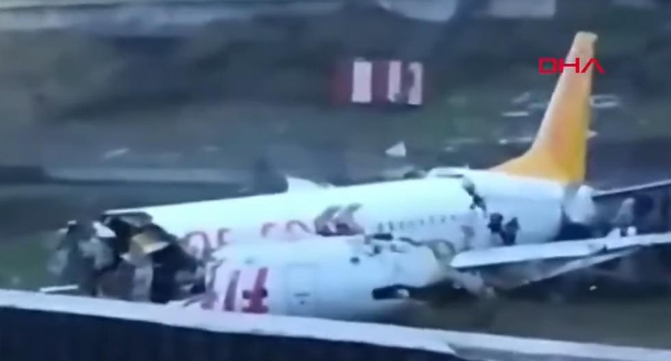 Avión en Turquía. (Captura)