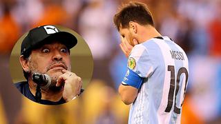 Diego Maradona: Messi tiene que seguir en la selección  