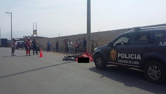 ​Lurín: agente de seguridad muere tras chocar su moto contra poste