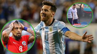 Gracioso mensaje a Chile aparece en el entrenamiento de la selección argentina