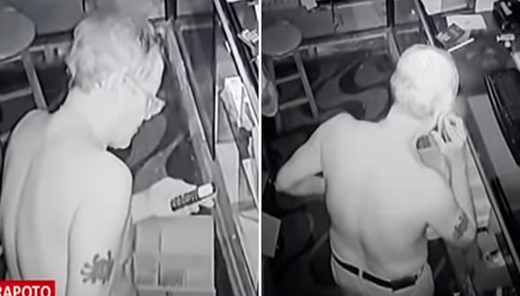 Ladrón se molesta al recibir inesperada llamada en pleno robo (VIDEO)