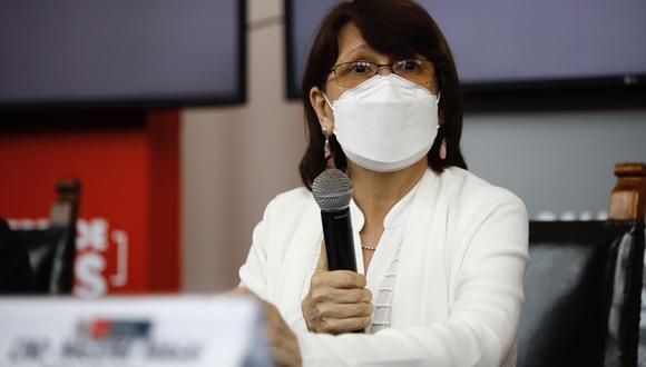 La ministra de Salud, Pilar Mazzetti, indicó que se adoptarán medidas ante información de una nueva mutación del coronavirus. (GEC)