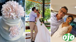 Carlos Galdós se casó: Así fue la sencilla torta de su boda con Marita Cornejo | VIDEO 