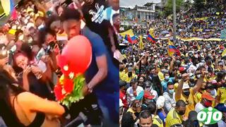 Joven ilusionado declaró su amor durante protesta en Colombia, pero lo rechazaron | VIDEO