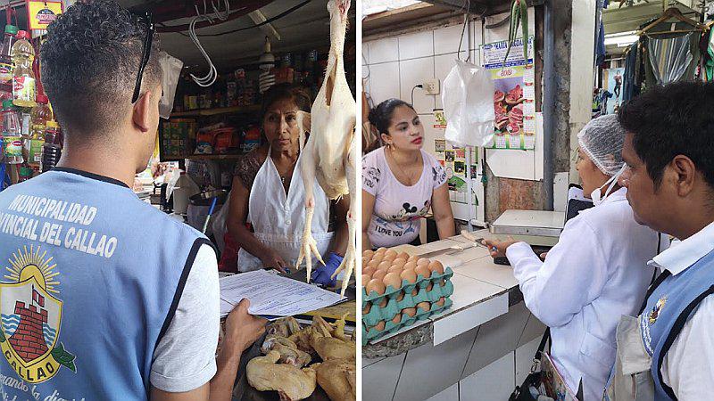 Hallan puestos insalubres en Mercado Santa Rosa en el Callao y son sancionados (FOTOS)