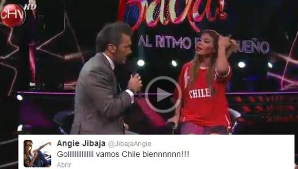 Angie Jibaja grita gol de Chile