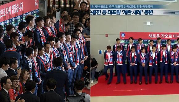 Jugadores de Corea del Sur fueron recibidos a huevazos tras ser eliminados del Mundial