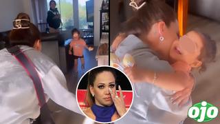 Melissa Klug abandonó el Perú: así fue su tierno reencuentro con Samahara y su nieta Xianna | VIDEO