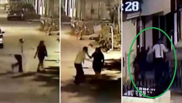 Pareja de esposos es asaltada cuando tenían fuerte pelea en la calle (VIDEO)