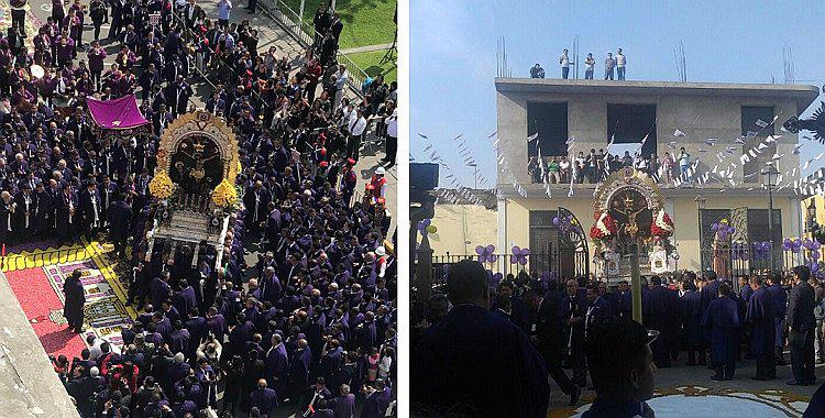 Señor de los Milagros recorre Lima y llega a iglesia Las Trinitarias (EN VIVO)
