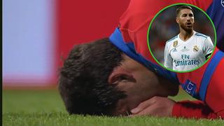 Sergio Ramos del Real Madrid rompe la nariz a un jugador del Viktoria Plzen en la Champions (VIDEO)