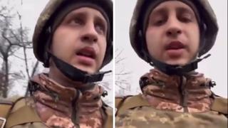 Rusia ataca a Ucrania: soldado ucraniano graba mensaje de despedida para sus padres antes de combatir
