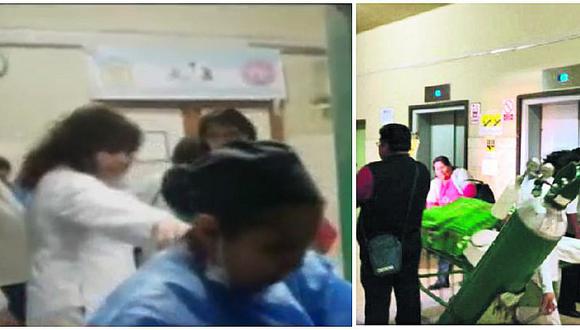 ¡Pánico en hospital de Arequipa! Ascensor cae un piso y deja cinco heridos (VIDEO)