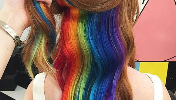 ¡Trend alert! Descubre de qué trata el hidden rainbow hair 
