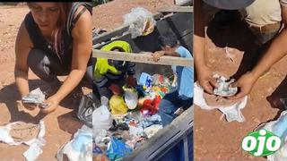 Mujer guardó 4,700 soles en pañal descartable que arrojó a la basura: acudió a botadero para recuperar dinero