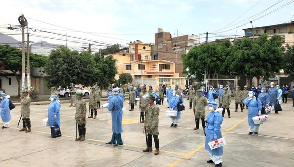 Coronavirus en Perú: familias de 11 distritos de Lima y 6 regiones del país se beneficiaron con Operación Tayta (Foto: Mindef)