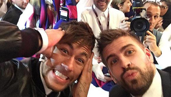 ​Neymar y Gerard Piqué posaron con peculiar filtro de Instagram (VIDEO)