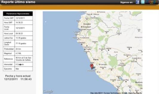 Temblor de 4.3 grados sacudió Cañete 