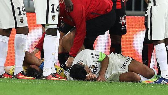 Radamel Falcao es hospitalizado por fuerte golpe en la cabeza [VIDEO] 