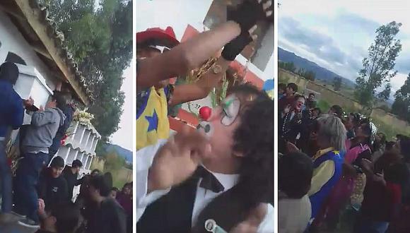 Payasito 'Pizarrita' es despedido con "hora loca" en su entierro (VIDEO)