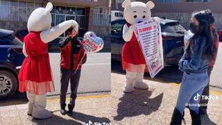 Ella lo quiso sorprender con romántico regalo en la calle, pero ni siquiera se emocionó