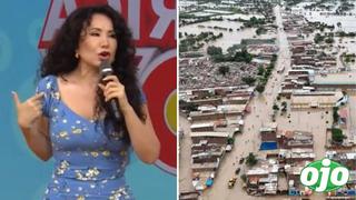 Janet Barboza preocupada por inundación en su casa de La Molina