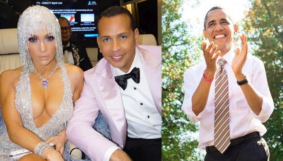 Jennifer López y Álex Rodríguez recibieron un regalo especial de Barack Obama. (Foto: @arod/@barackobama)