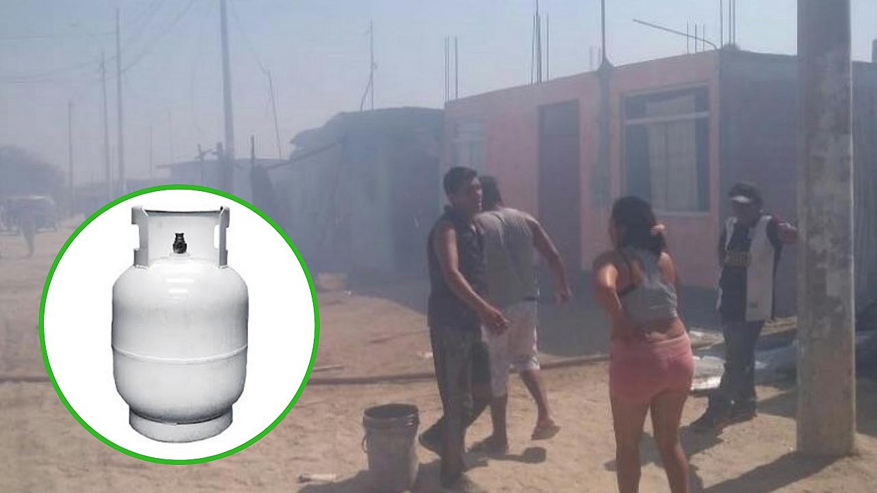 Explosión de balón de gas deja a tres familias en la calle en Paita